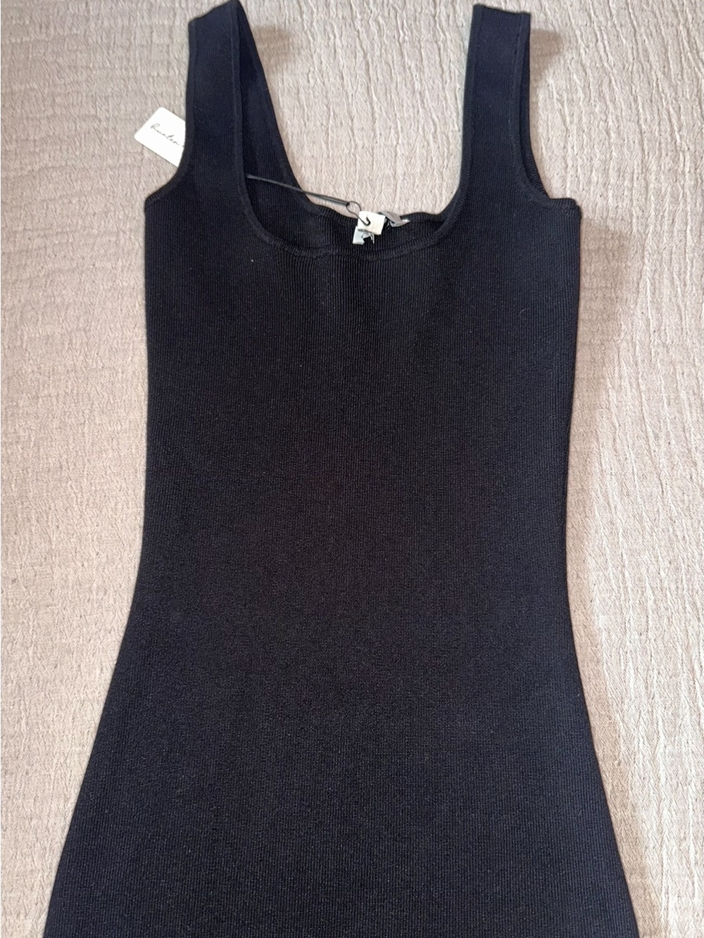 Hunter & brown Black Knit Tank Dress - Minimal Scoop Neck size XS